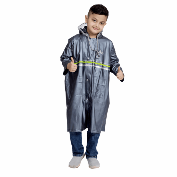 4K SUPREME Plain PVC ( Zip & Pleat ) Kids Raincoat